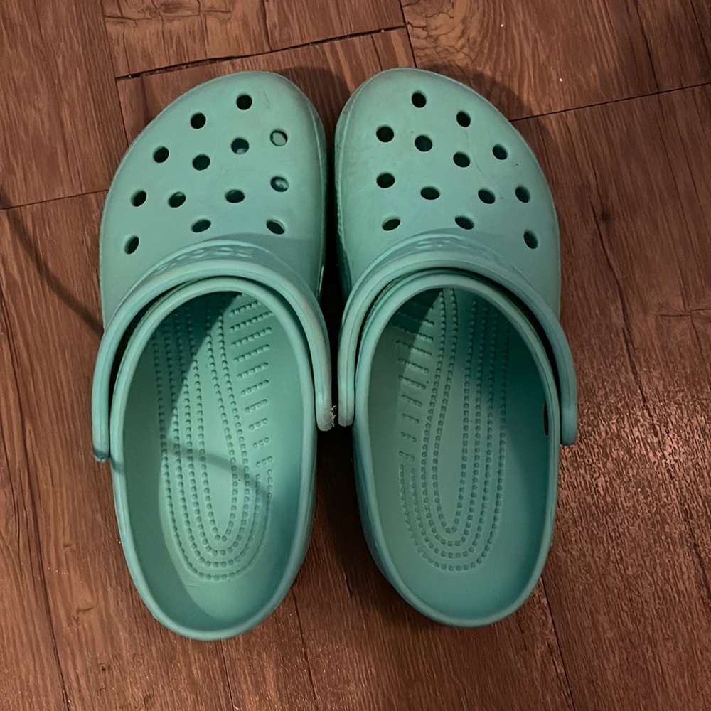 Turquoise Crocs